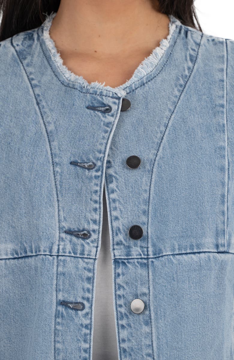 KUT from the Kloth Olea Frayed Hem Denim Jacket, Alternate, color, 