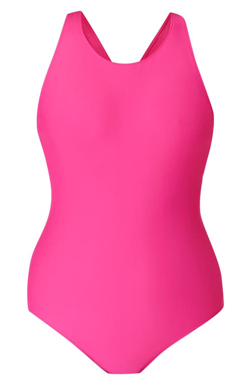 Sweaty Betty Hydropower Performance One-piece Swimsuit In Fuchsia Pink
