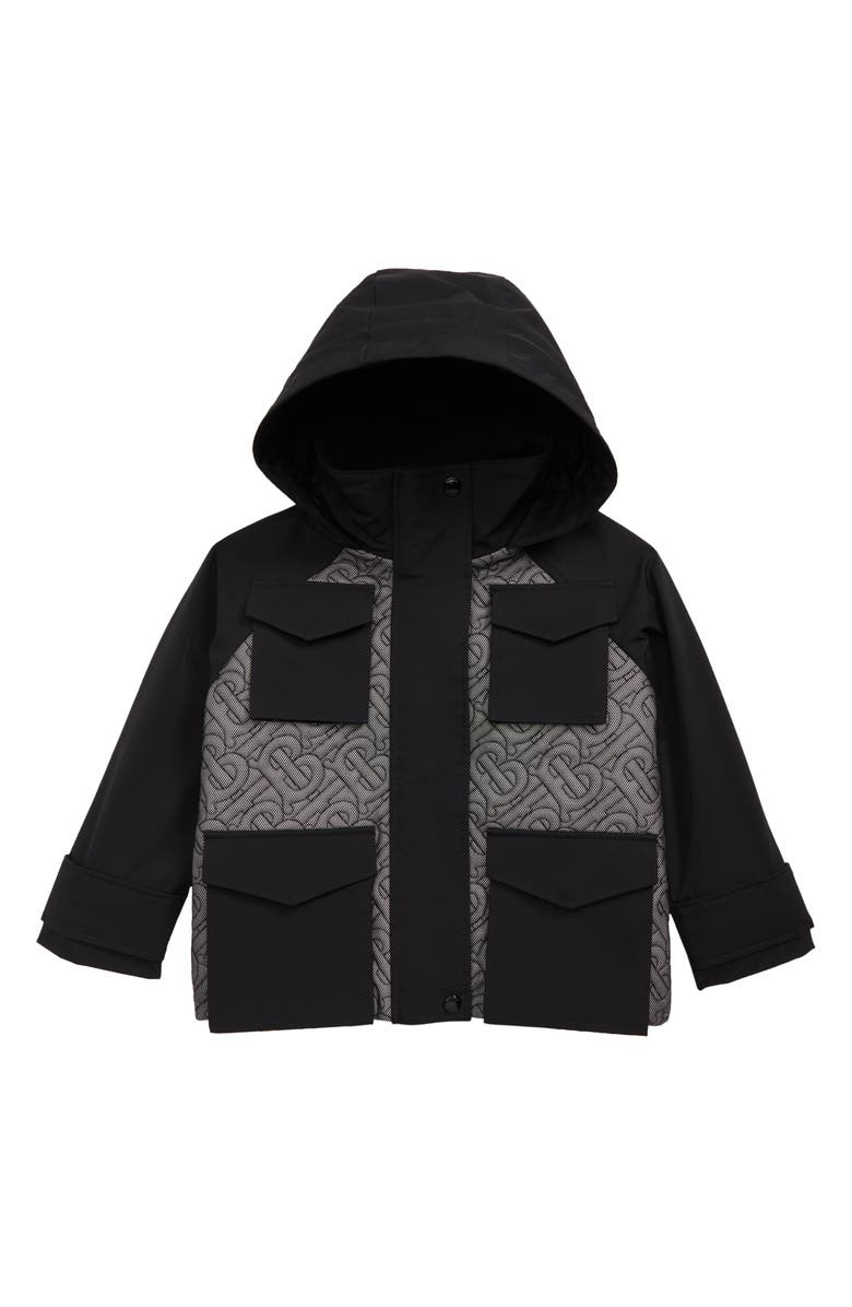 Burberry Kids' Tara TB Monogram Quilted Coat, Main, color,