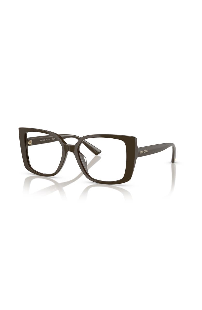 Jimmy Choo 53mm Butterfly optical glasses, Main, color, Green