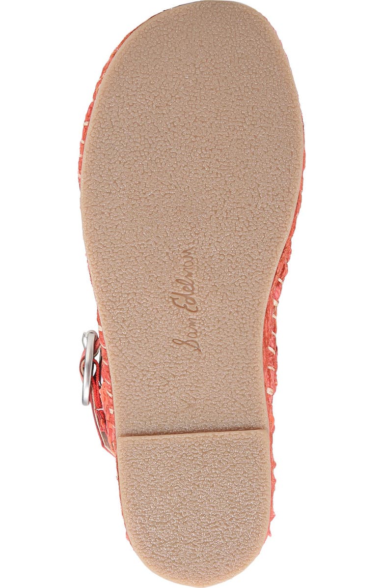 Sam Edelman Dakota Espadrille Platform Sandal, Alternate, color, Bright Poppy