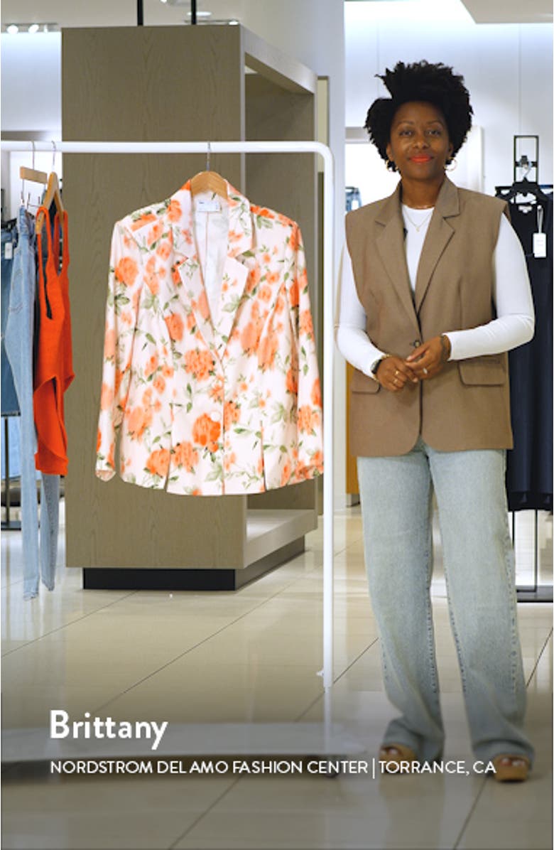 Curve Floral Suit Blazer, sales video thumbnail