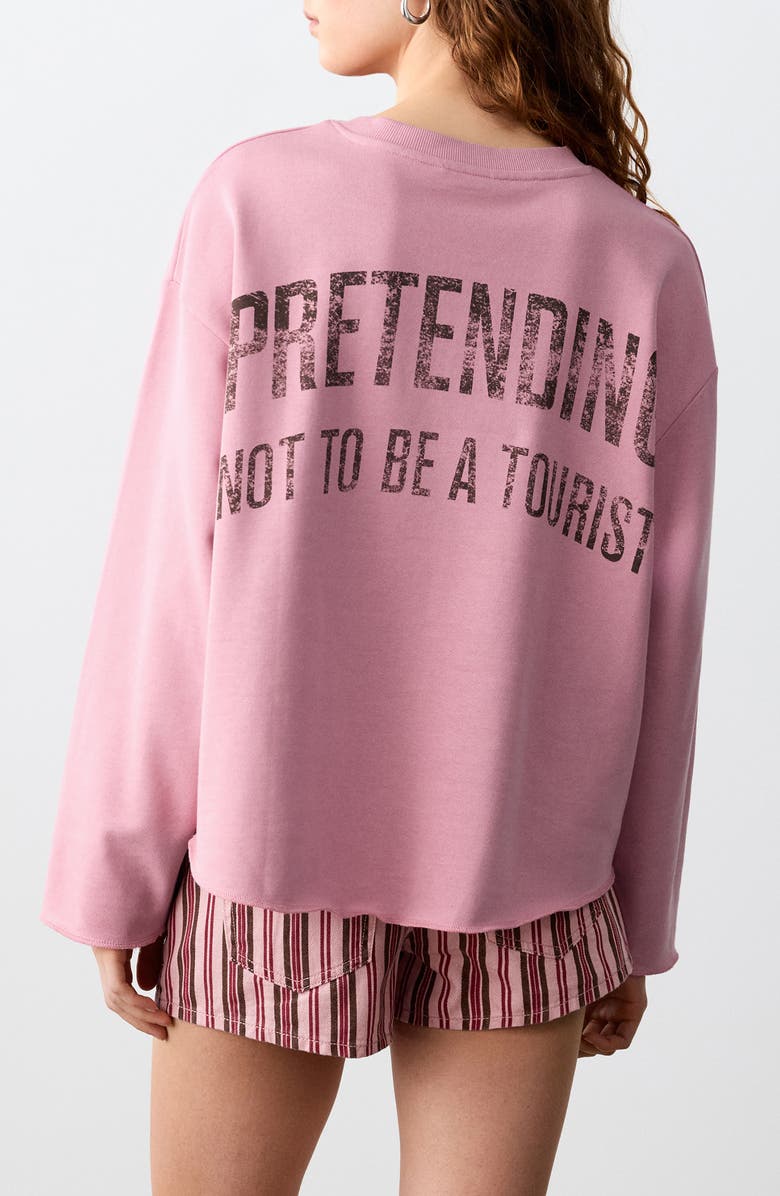 MANGO TEEN <p>Oversize Graphic Sweatshirt</p>, Alternate, color, Pink