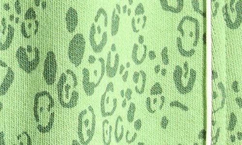 Mini Rodini Kids' Mini Leopard Print Organic Cotton Joggers In Green