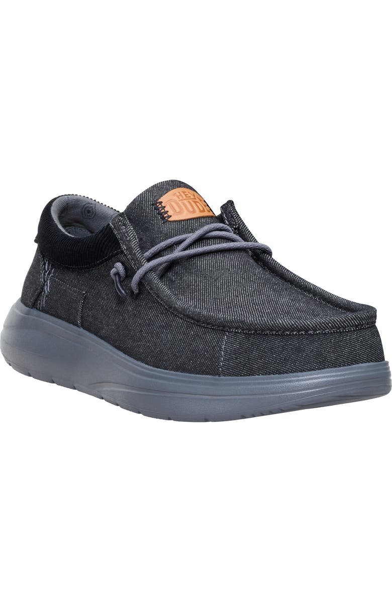 Hey Dude Wally Comfort Patchwork Slip-On, Main, color, Black