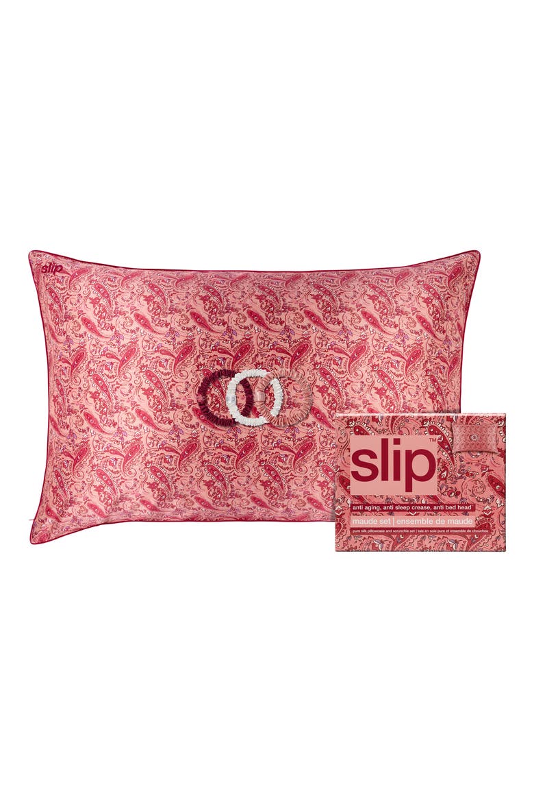 Maude Pure Silk Pillowcase & Scrunchie Set $127.50 Value, Main, color, MAUDE