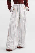 Dolce&Gabbana Striped Poplin Wide Leg Pants