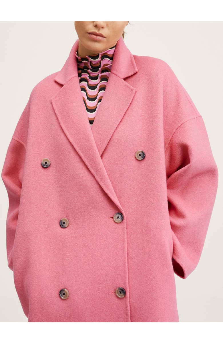 MANGO Wool Blend Coat, Alternate, color,