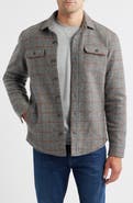 johnnie-O McDowell Insulated Windowpane Check Felted Button-Up Shirt Jacket