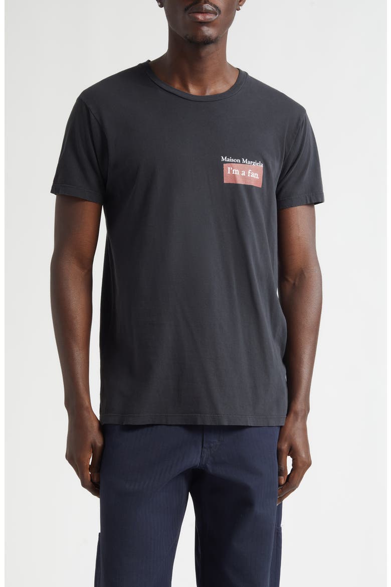 Fan Cotton Graphic T-Shirt, Main, color, CHARCOAL