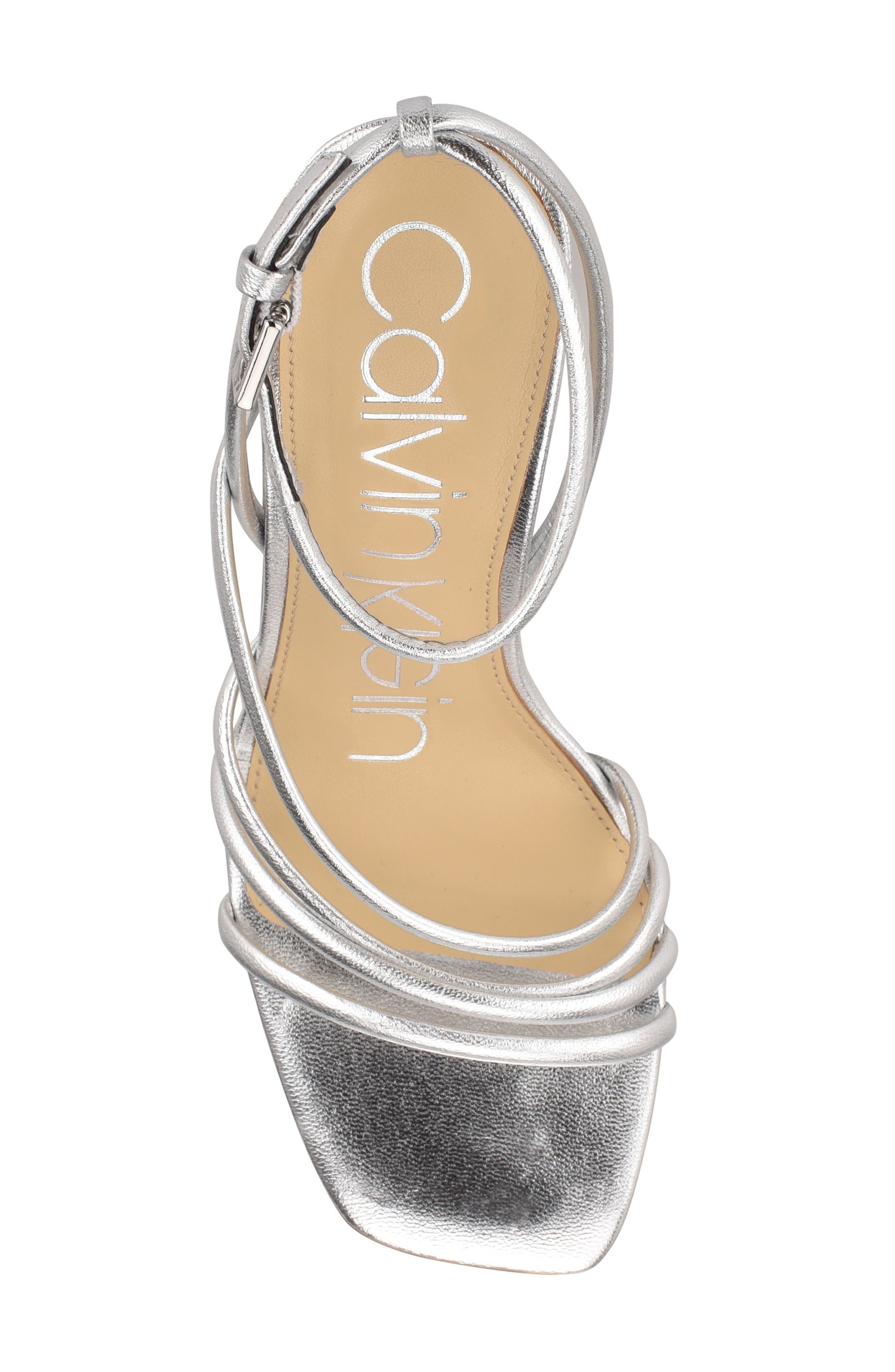 Quen Ankle Strap Sandal, Alternate, color, SILVER