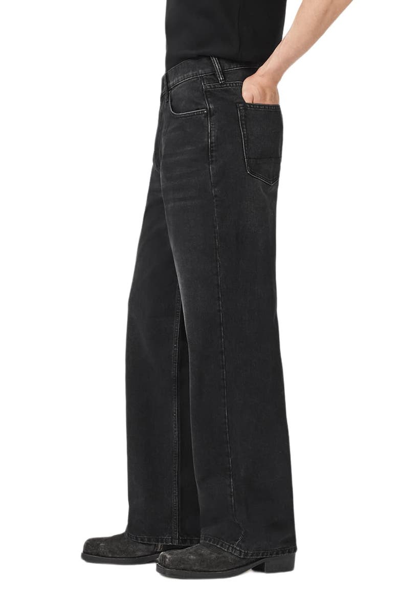 Lenny Lux Relaxed Wide Leg Jeans, Alternate, color, WASHED BLACK