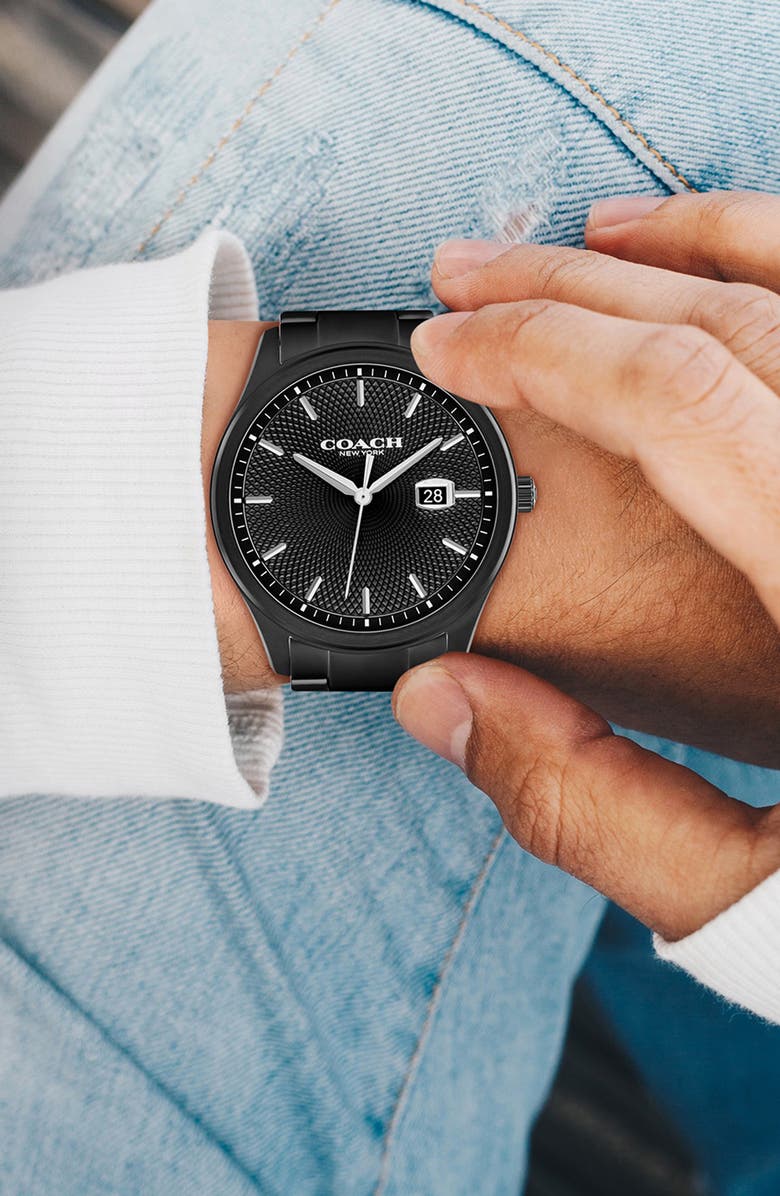 COACH Oliver Bracelet Watch, 41mm, Alternate, color, Black