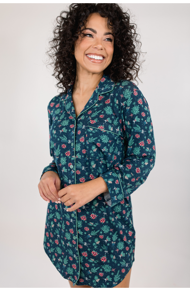 In My Sundays Sleep Dress, Main, color, Frosted Forest