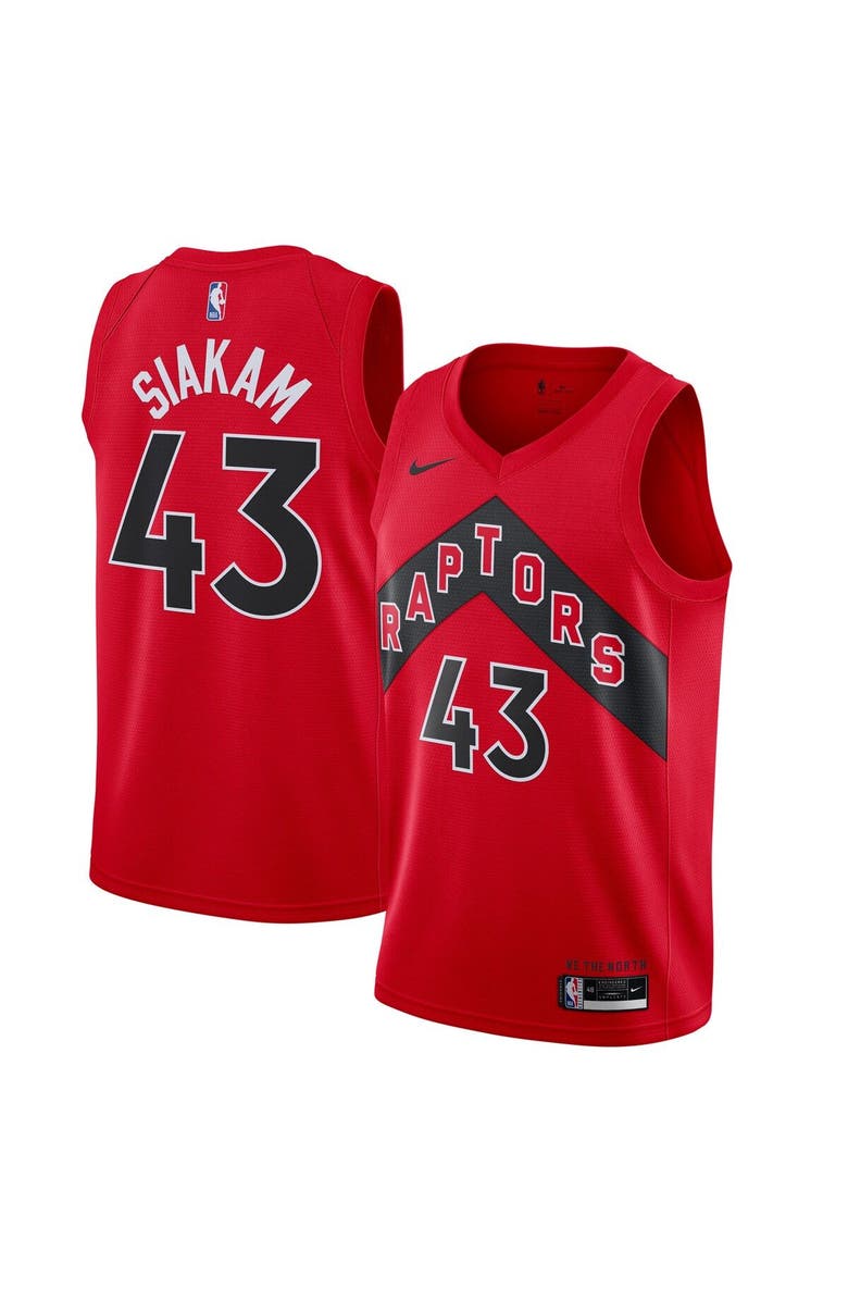 Nike Men's Nike Pascal Siakam Red Toronto Raptors 2020/21 Icon Swingman Jersey, Main, color,