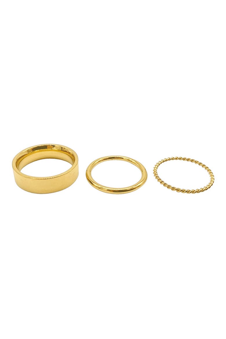 Water Resistant Mixed Band Stackable Ring Set, Alternate, color, YELLOW
