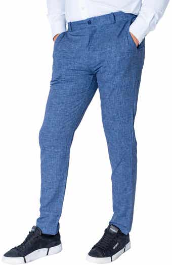 Maceoo Crosshatch Weave Slim Fit Stretch Pants