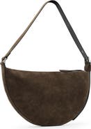 AllSaints Half Moon Suede Shoulder Bag