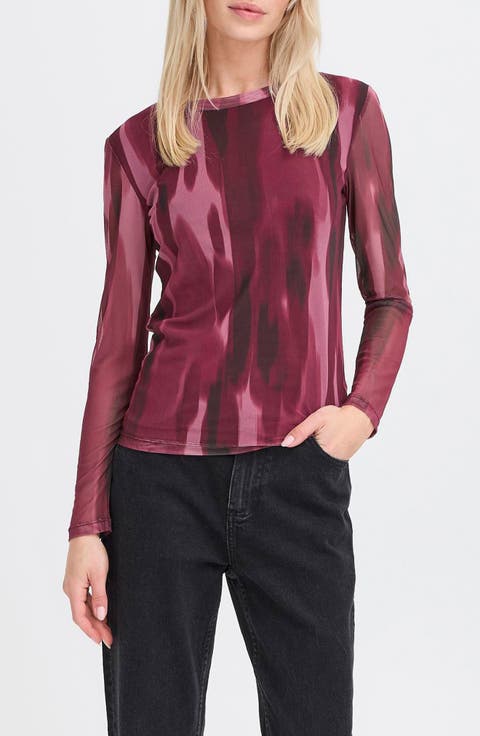 Paloma Mesh Long Sleeve Top