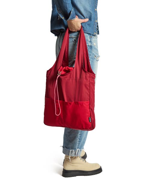 Bybba The Balos Tote Bag In Cranberry