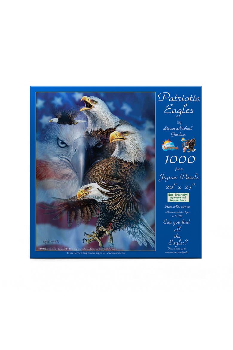 Patriotic Eagles 1000 piece Jigsaw Puzzle for Adults, Alternate, color, Multicolor