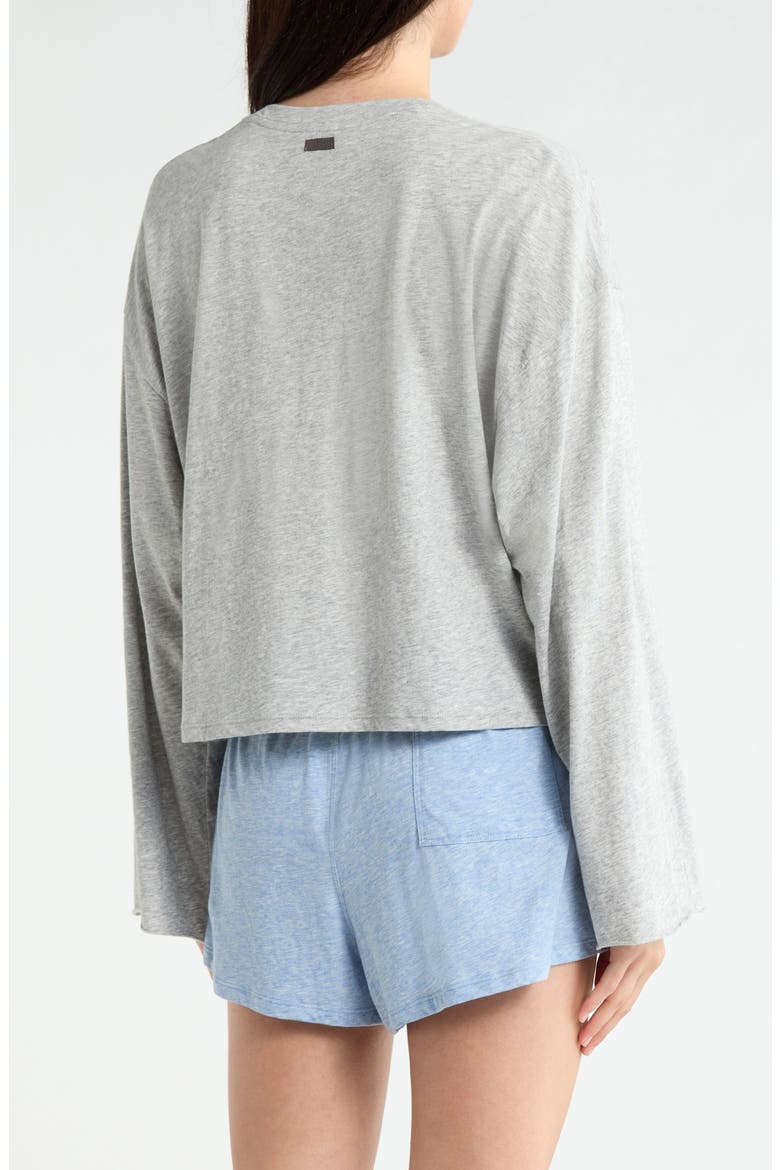 Organic Pima Cotton Long Sleeve Lounge T-Shirt, Alternate, color, STORM GREY HEATHER