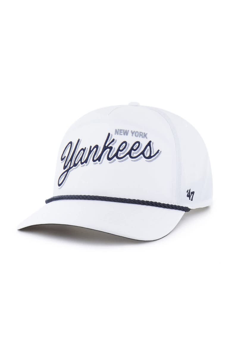Men's '47  White New York Yankees Brrr Fairway Hitch Adjustable Hat, Main, color, White