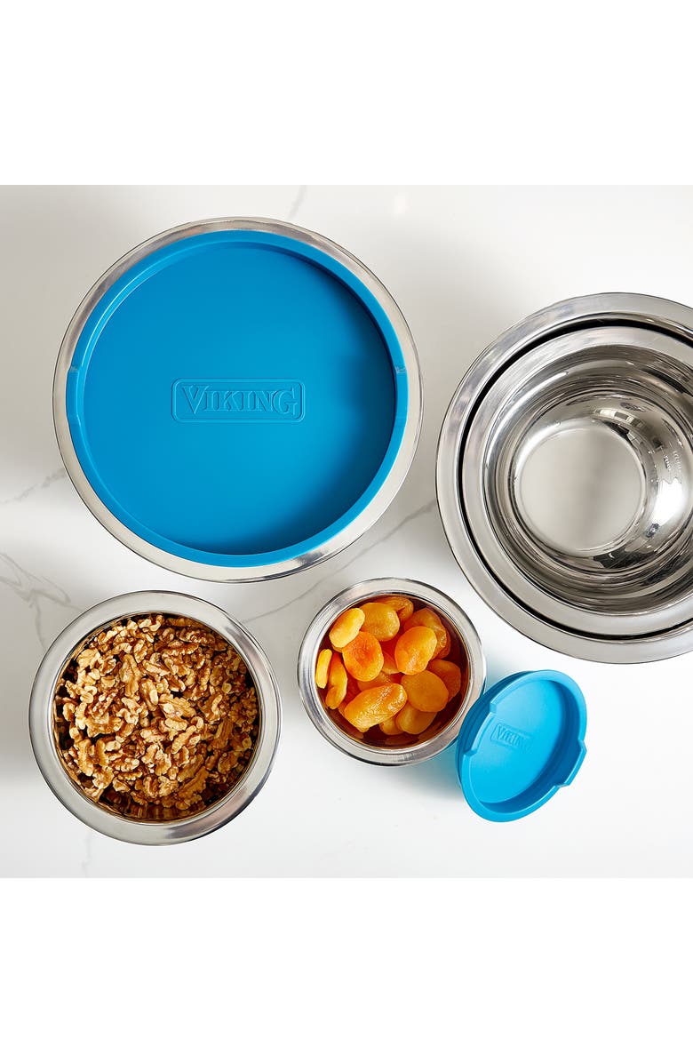 Viking Stainless Steel Bowls & Lids - 5-Piece Set, Alternate, color, 
