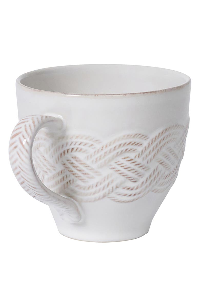Juliska Le Panier Mystic Knot Mug, Alternate, color, Whitewash