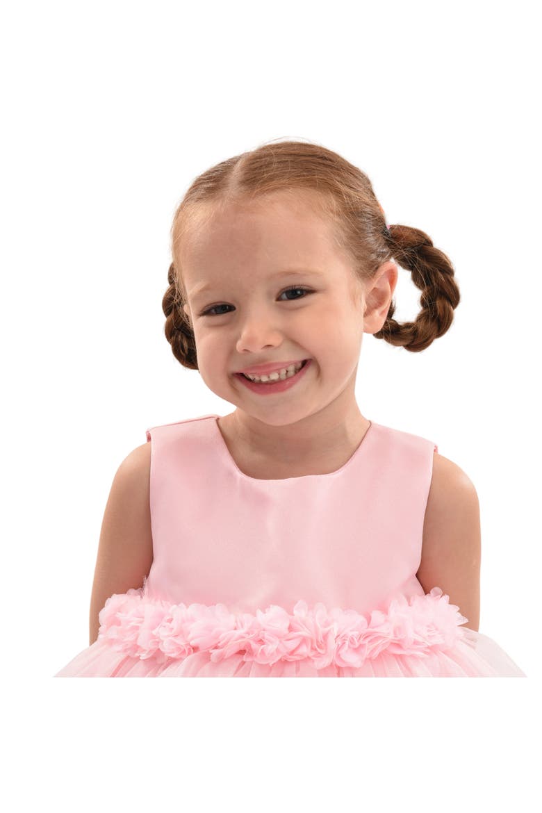 Amarielle Floral Waist Tulle Dress, Alternate, color, Pink