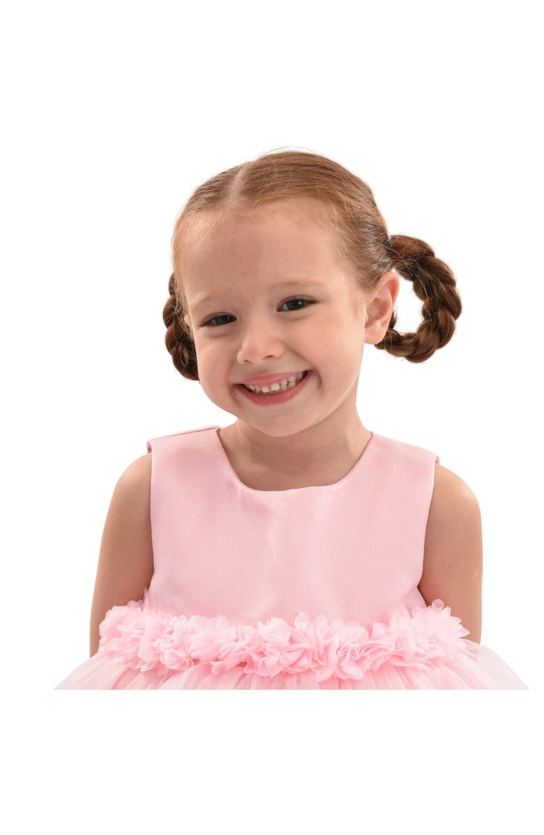 Mimi Tutu Amarielle Floral Waist Tulle Dress, Alternate, color, Pink