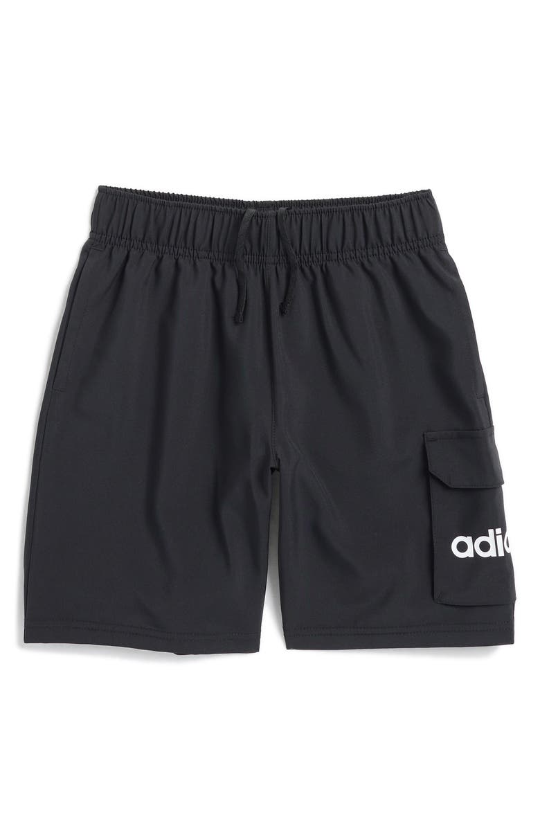 adidas Kids' Cargo Woven Shorts, Main, color, Black
