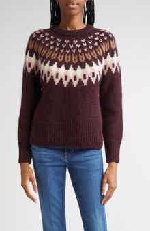 Veronica Beard Anne Fair Isle Alpaca Blend Sweater