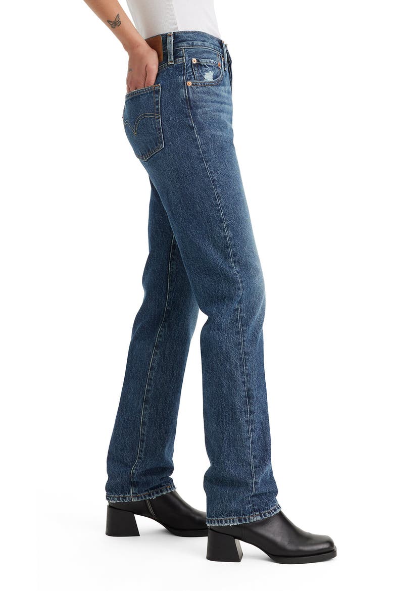 501® Original High Waist Straight Leg Jeans, Alternate, color, SUNDAY MORNING SKY