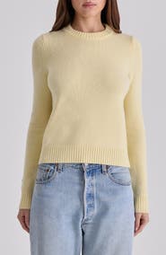 HOUSE OF CB Abbie Lemon Merino Wool & Cashmere Blend Sweater