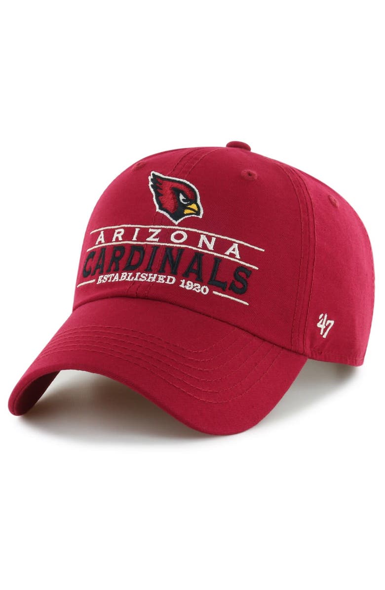 '47 Men's '47  Cardinal Arizona Cardinals Vernon Clean Up Adjustable Hat, Main, color, Cardinal