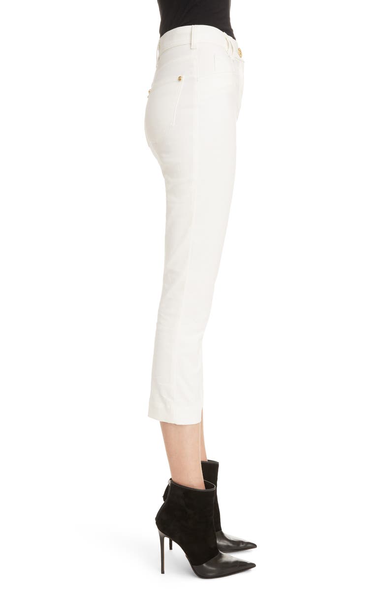 Balmain High Waist Skinny Jeans, Alternate, color, 