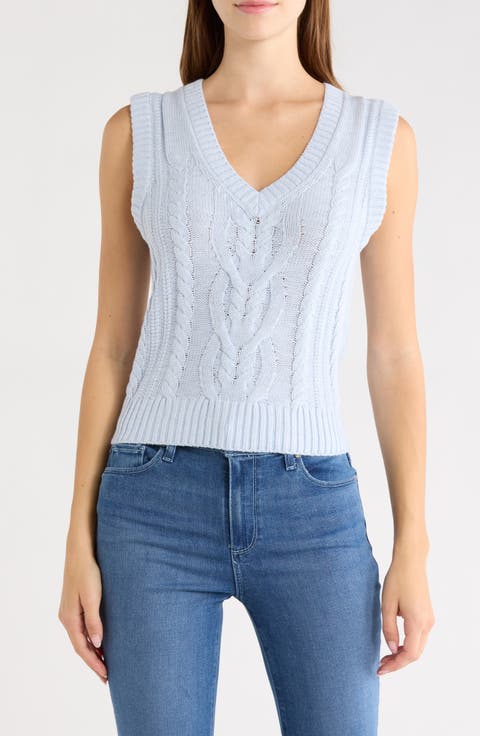 Cheryl Cable Knit Sweater Vest