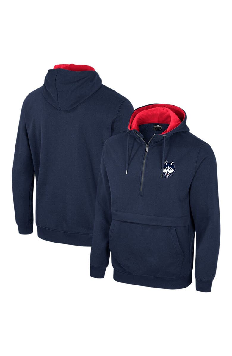 COLOSSEUM Men's Colosseum Navy UConn Huskies Half-Zip Hoodie, Main, color, Navy