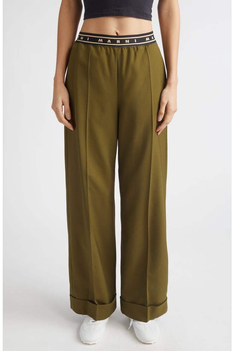 Tropical Virgin Wool Straight Leg Pants, Main, color, 00V51DUSTY OLIVE