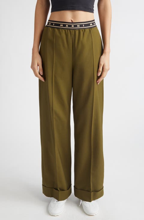 Tropical Virgin Wool Straight Leg Pants