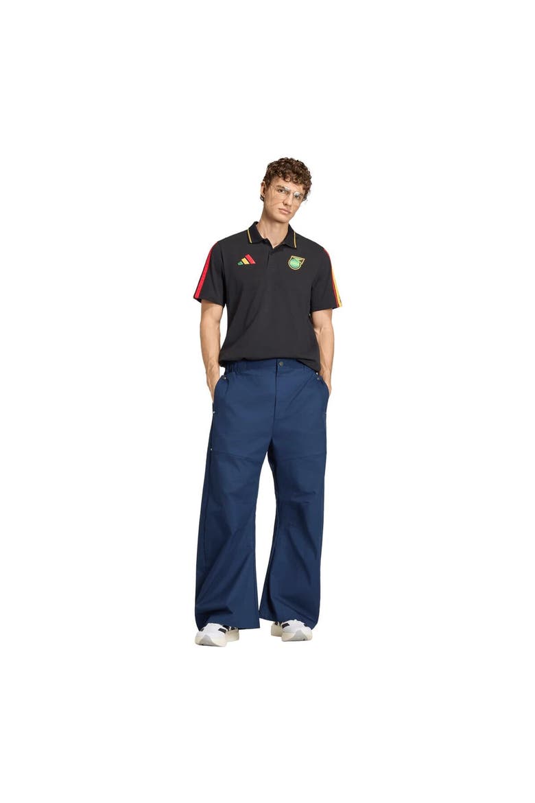 Men's adidas  Black Jamaica National Team Alphaskin Polo, Alternate, color, Black