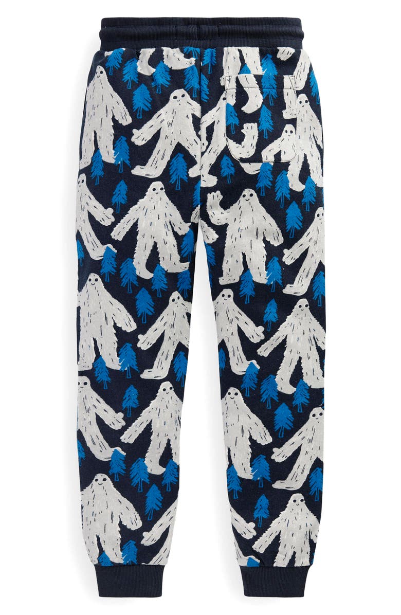 Boden Kids' Yeti Print Cotton Joggers, Alternate, color, Yeti