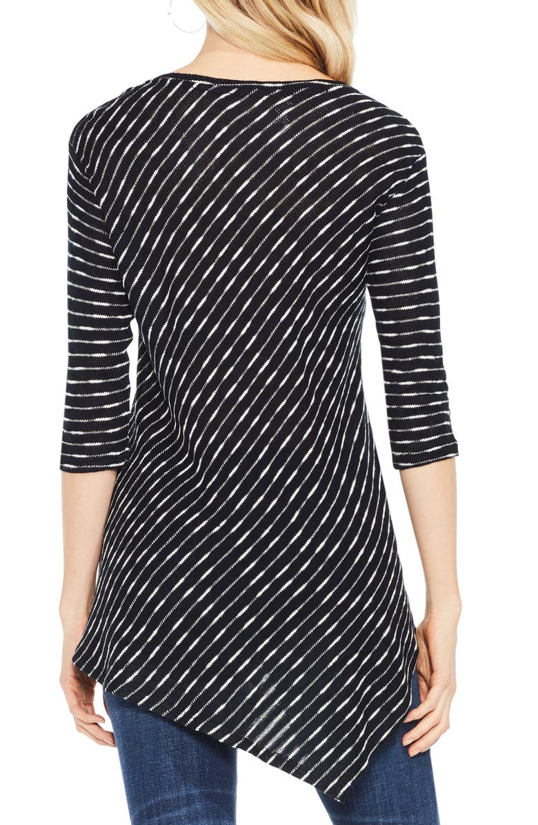 Two by Vince Camuto Asymmetrical Stripe Top, Alternate, color, 