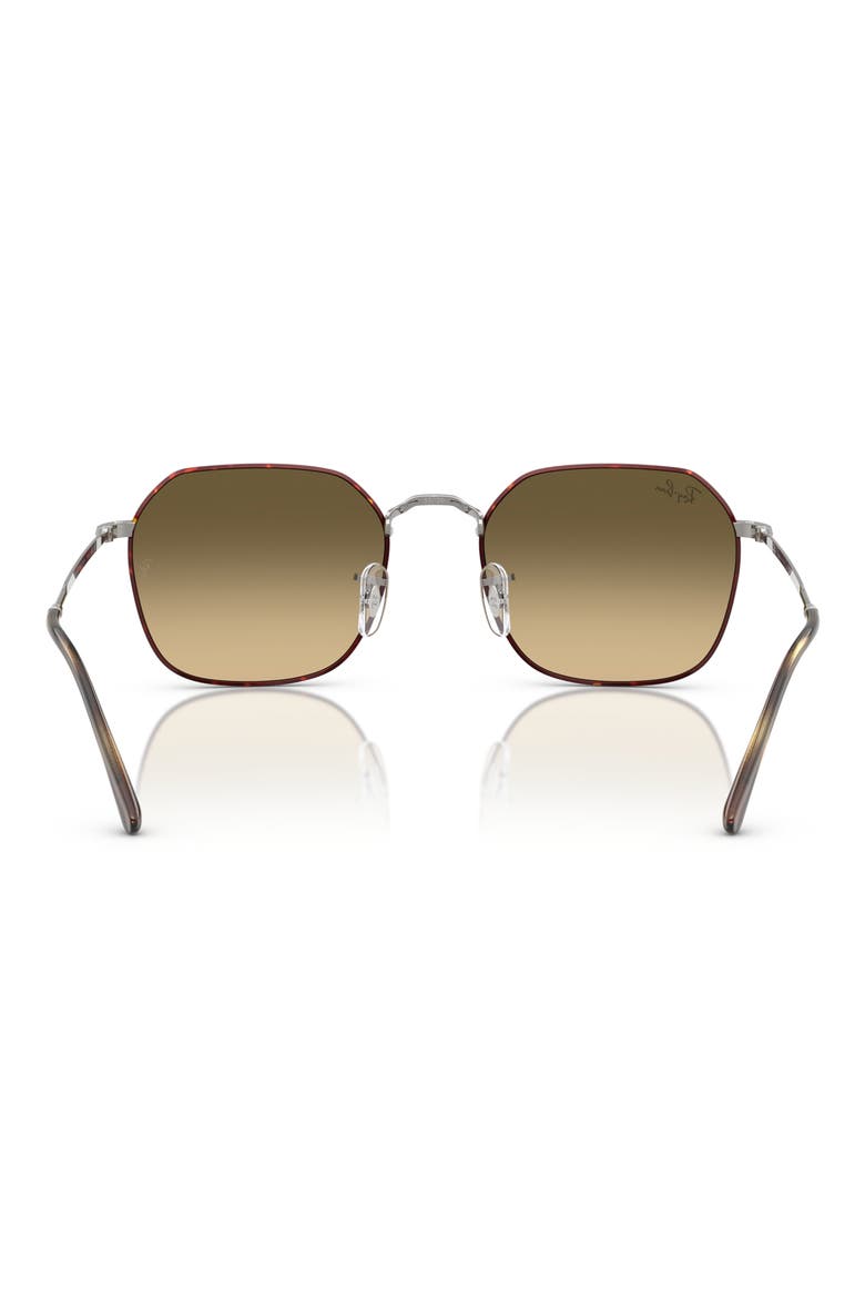 55mm Gradient Geometric Sunglasses, Alternate, color, BROWN GRAD