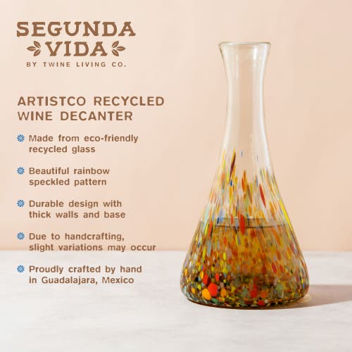 Twine Segunda Vida Artistico Recycled Wine Decanter In Multicolor