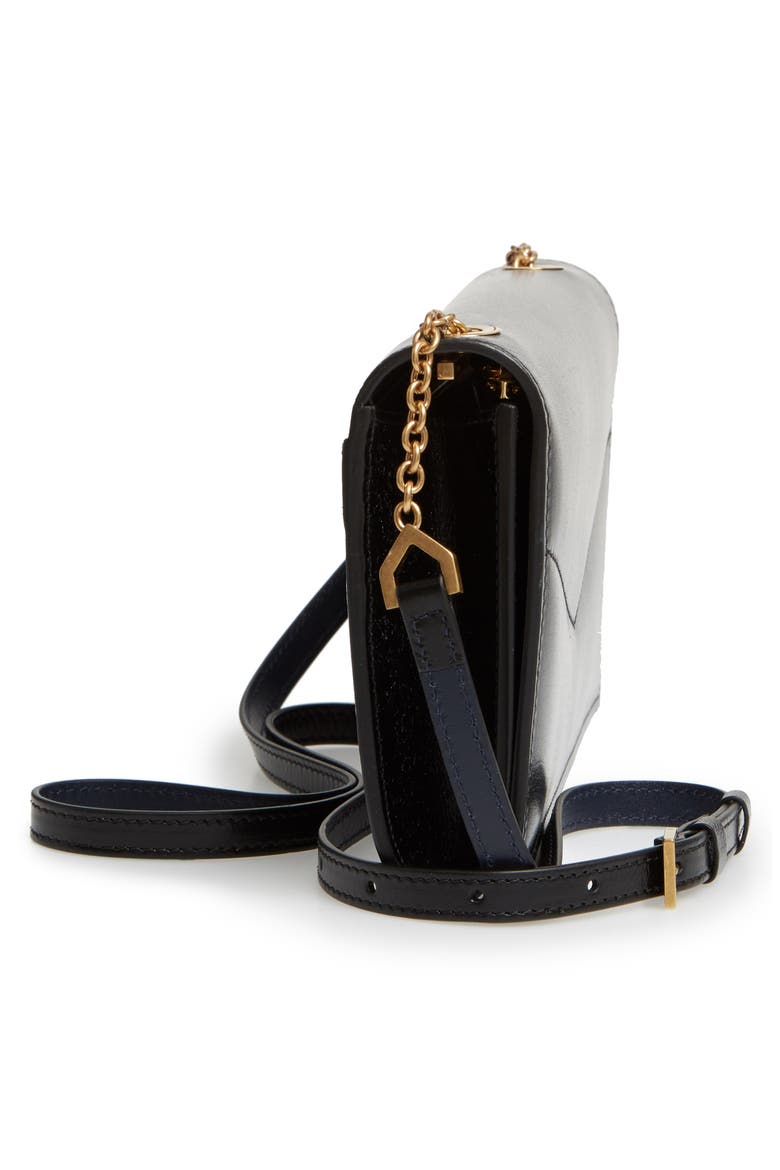 Leather Wallet on a Chain, Alternate, color, BLACK