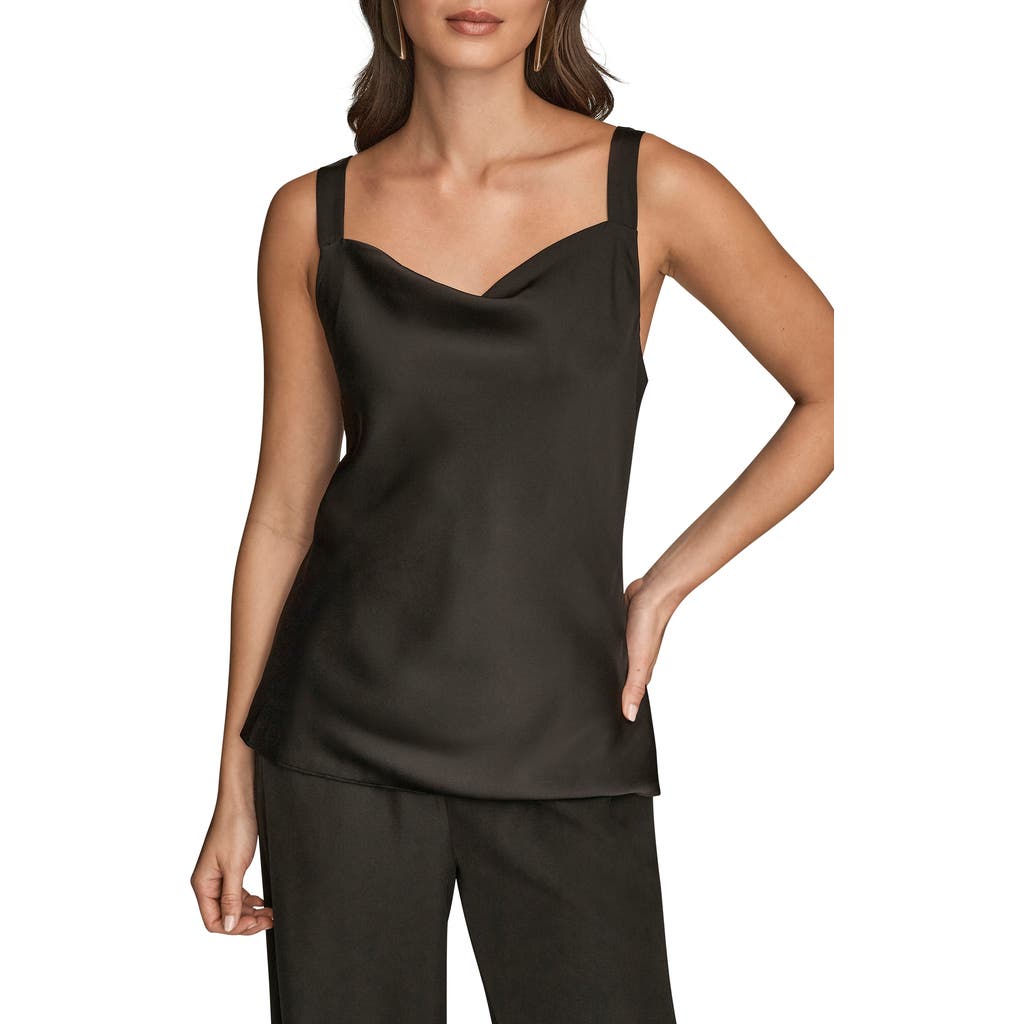Donna Karan New York Cowl Neck Camisole In Black