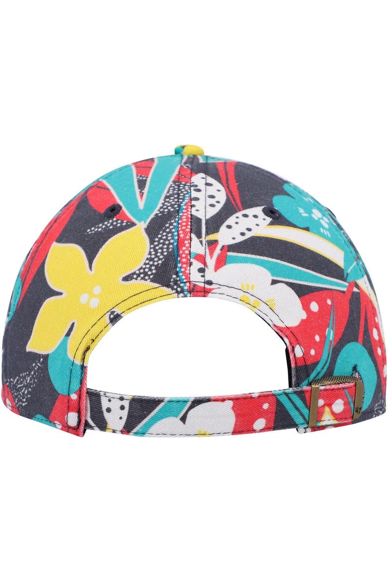 Women's '47 Charcoal Michigan Wolverines Plumeria Clean Up Adjustable Hat, Alternate, color, Charcoal