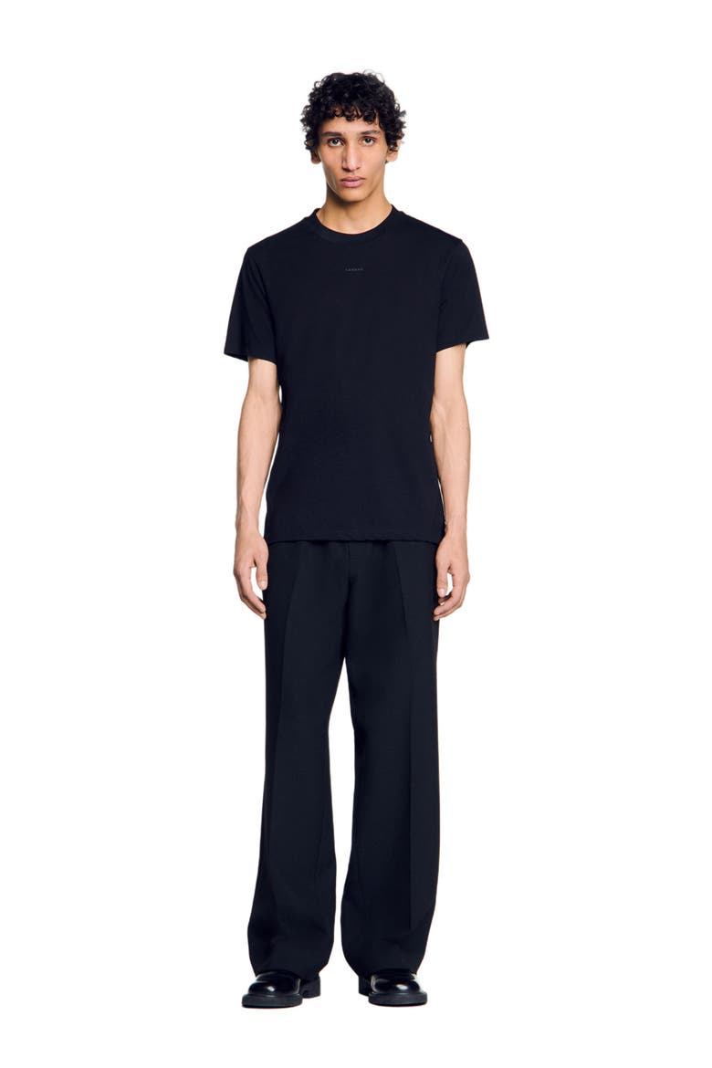 Cotton T-shirt with logo, Main, color, Black